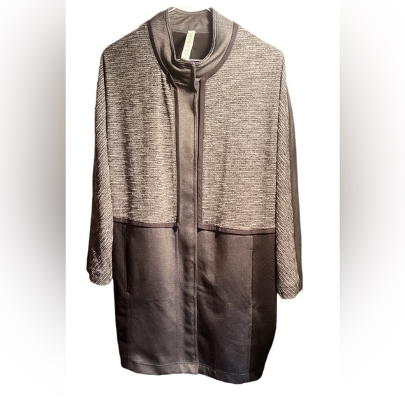 Lululemon Cocoon Car Coat Shine Dot Black Diamond Jacquard Space Dye Blck Coat M - Picture 2 of 4